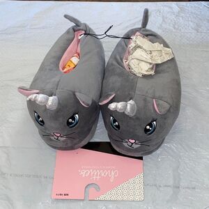 Chatties Kittycorn cat unicorn Slippers Shoes Size 10/11